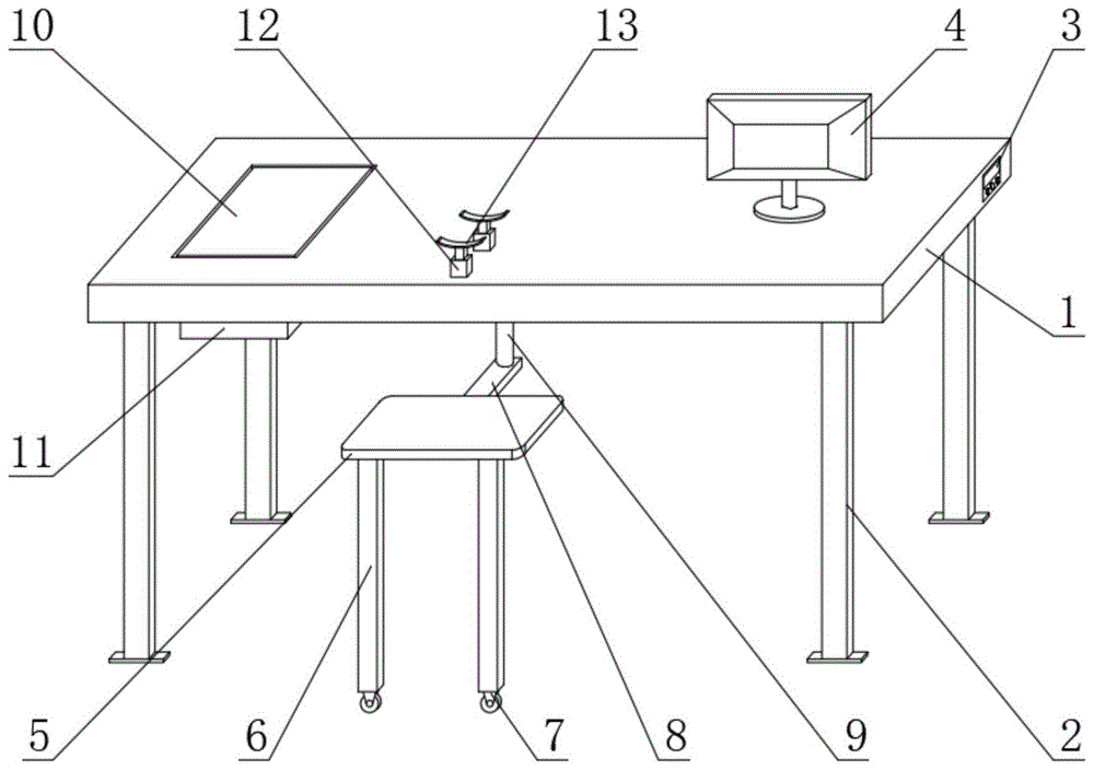 一种心内科医生用诊疗桌的制作方法