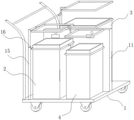 一种用于手术间的医疗废物分类收集垃圾车的制作方法