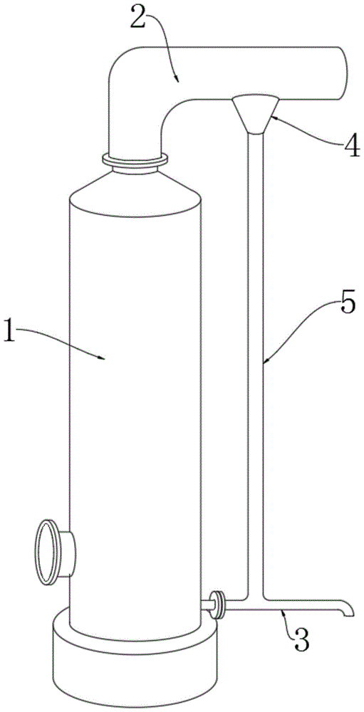 变压吸附制氧排氮消声器出口水气分离装置的制作方法