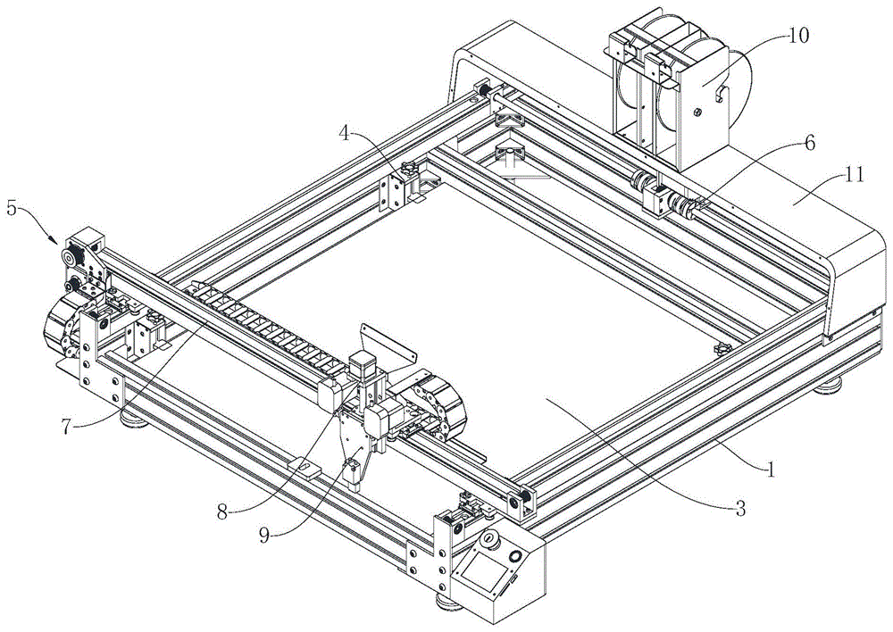 一种三轴联动3D字壳打印机的制作方法