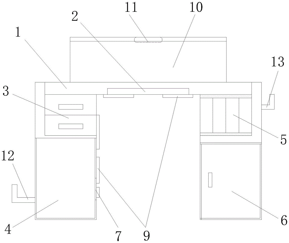 一种具有收线功能的办公桌