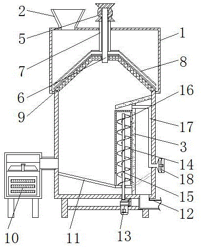 一种避免结块的电气自动化湿料烘干机的制作方法