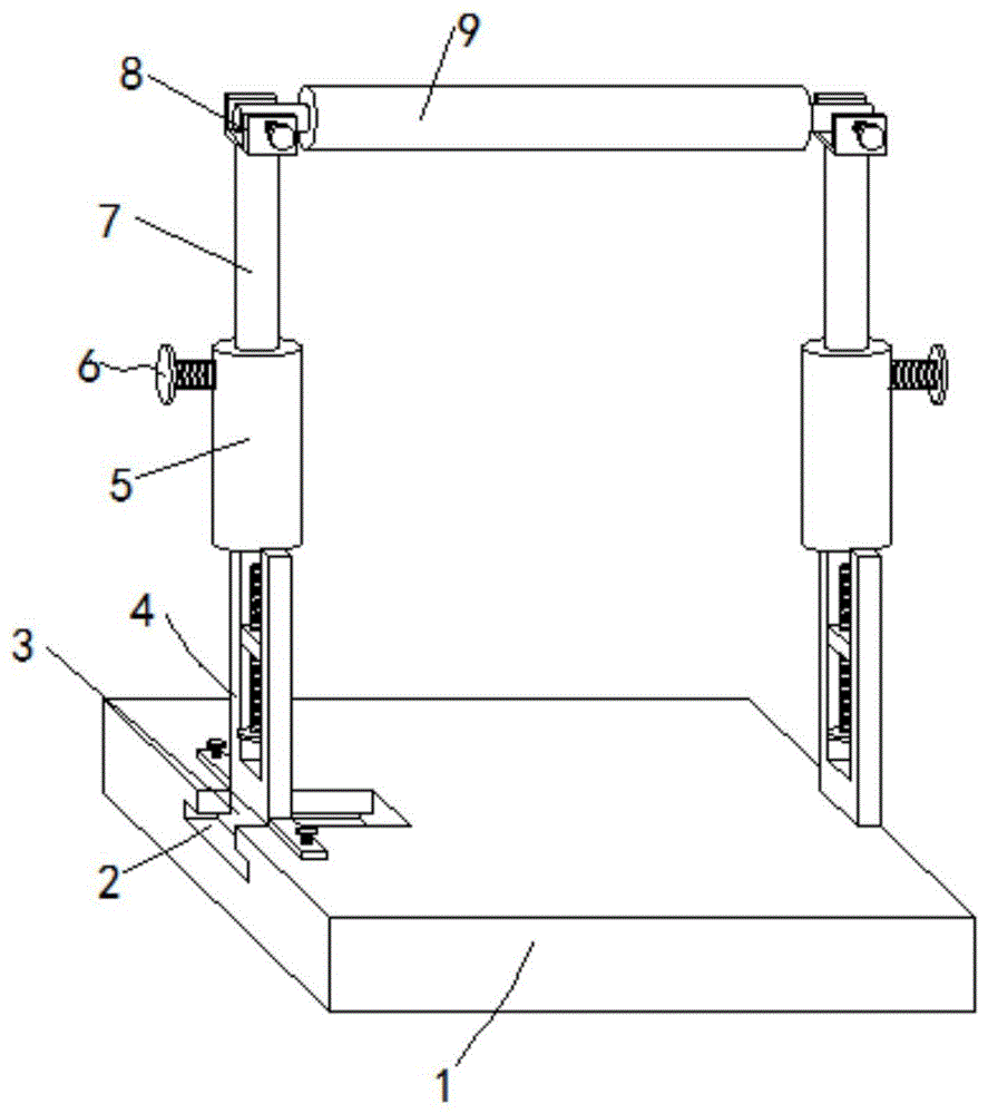 一种包装印刷设备可调节支架的制作方法