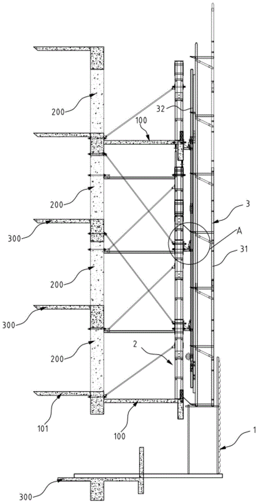 一种悬挑爬升装置和悬挑结构的施工方法与流程