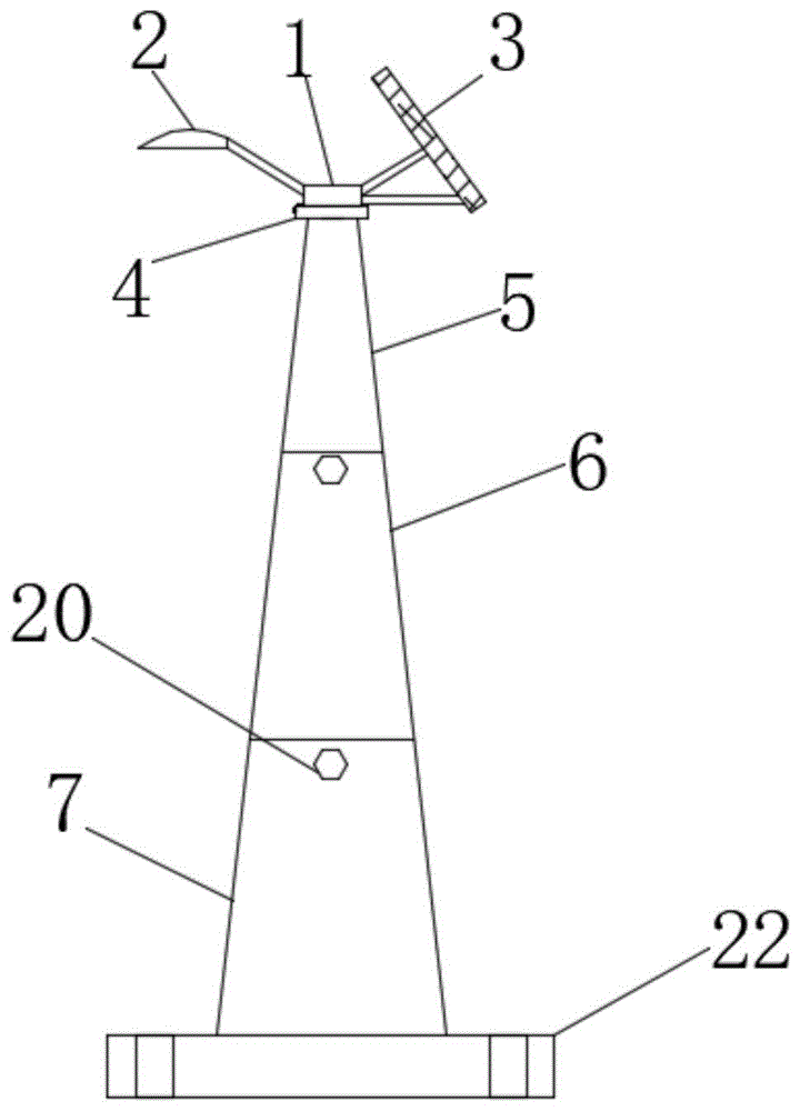 一种锥形组合式太阳能灯杆的制作方法