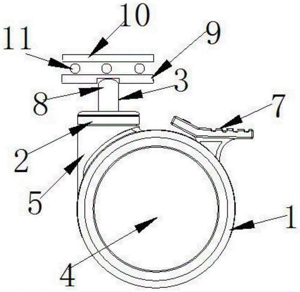 一种结构简单减震型医疗器械用轮子结构的制作方法