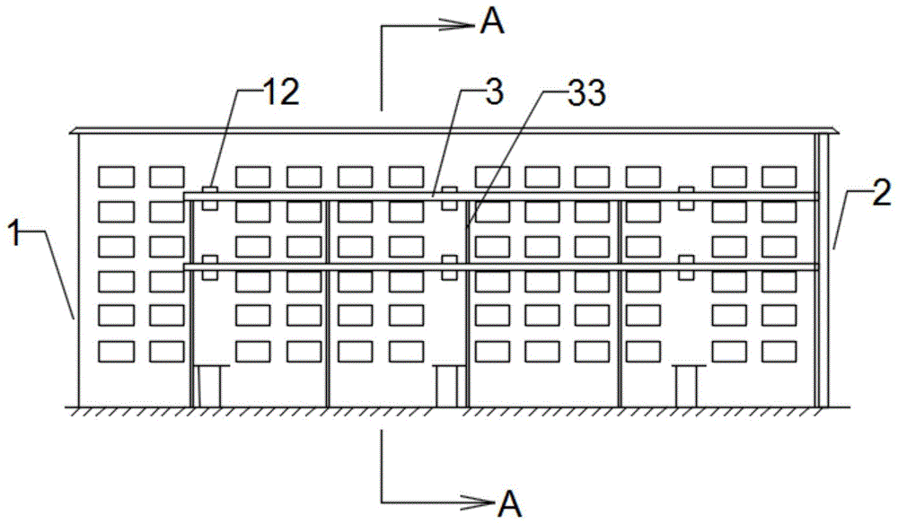 一种多层住宅楼户外加装电梯的建筑结构的制作方法