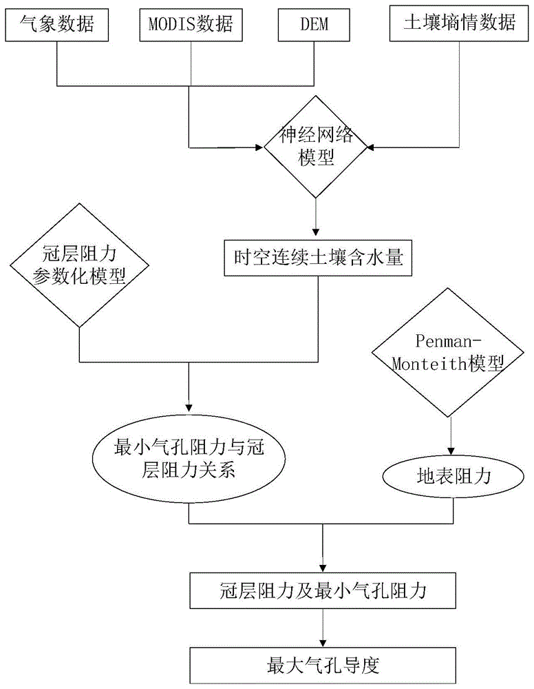 耦合地表土壤含水量的区域尺度最大气孔导度的计算方法与流程