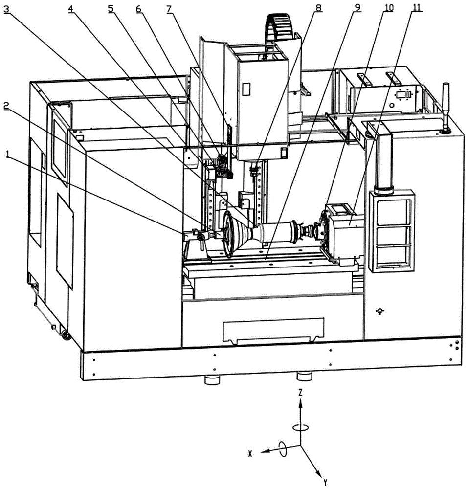 一种钎身喉部线激光扫描测量-铣削一体化加工方法