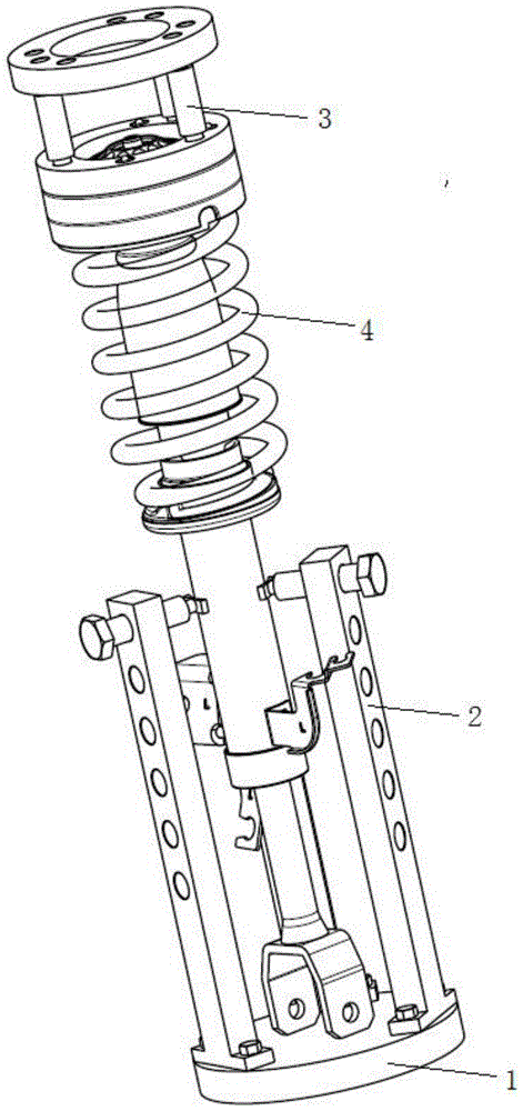 一种基于压力机的螺旋弹簧式减震器拆装装置的制作方法