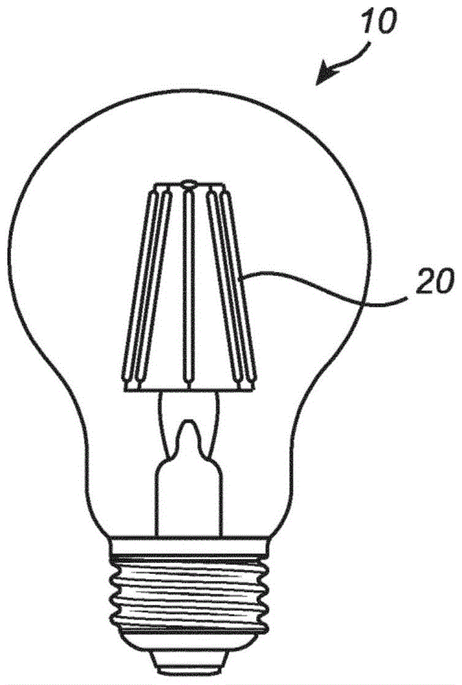 具有散热器结构的LED灯丝装置的制作方法