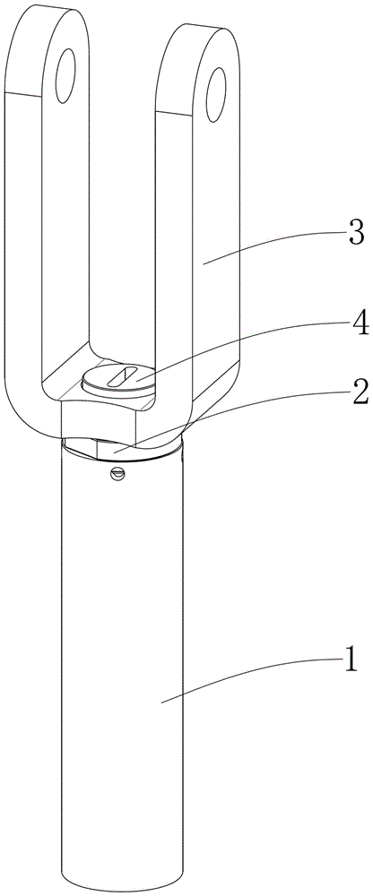 电动推杆连接头固定结构的制作方法