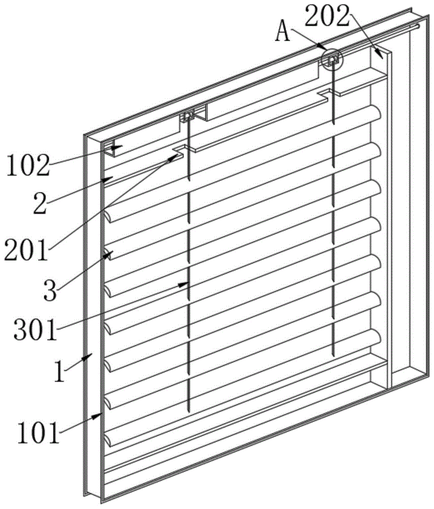 一种内置百叶中空玻璃横条防卡线机构的制作方法