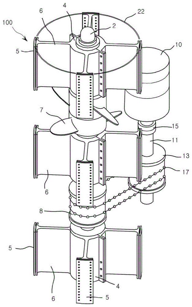 水轮旋转体管涡轮机及管转子涡轮机被多级串联安装的水力发电装置的制作方法