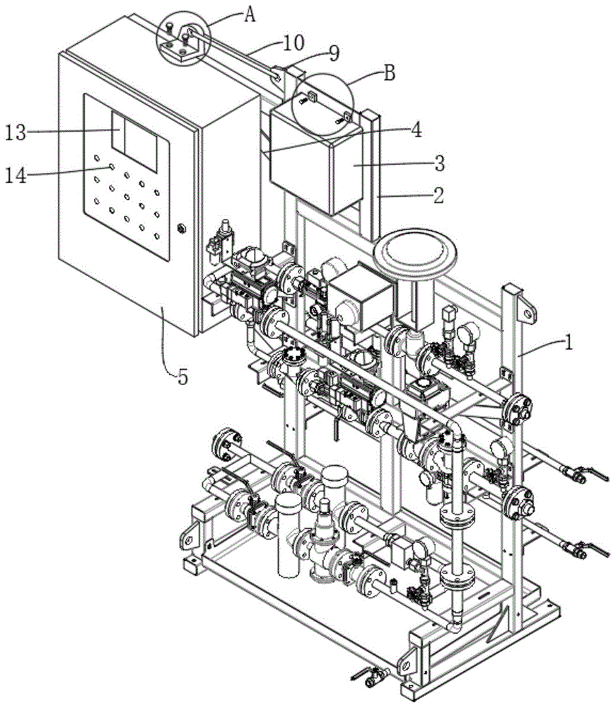 一种集成PLC控制柜的紧凑型燃烧器撬块的制作方法