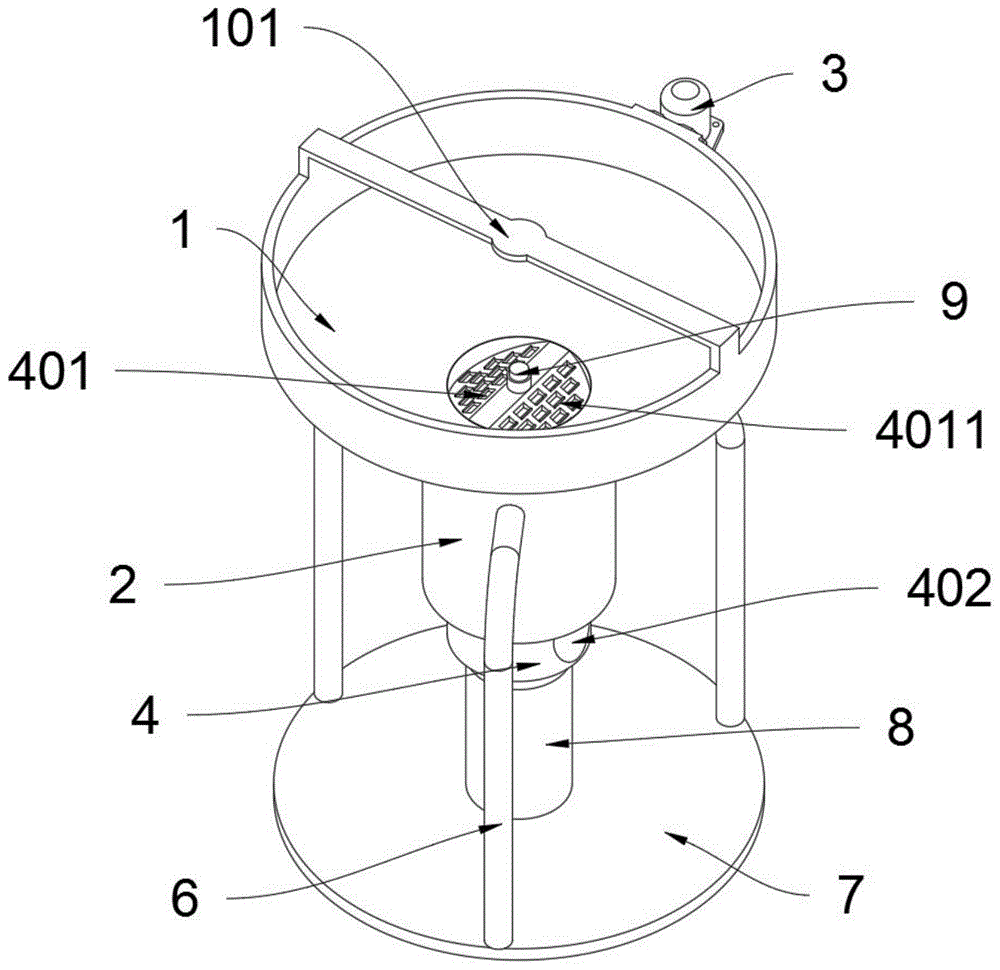 一种胶囊数粒板用旋转式胶囊装瓶装置的制作方法