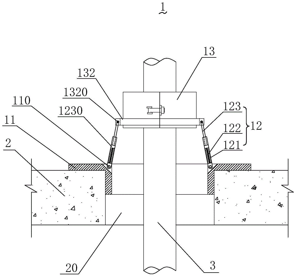 楼板穿孔用混凝土泵管固定装置的制作方法