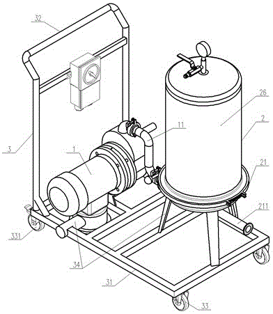 一种酒用带泵精滤处理装置的制作方法