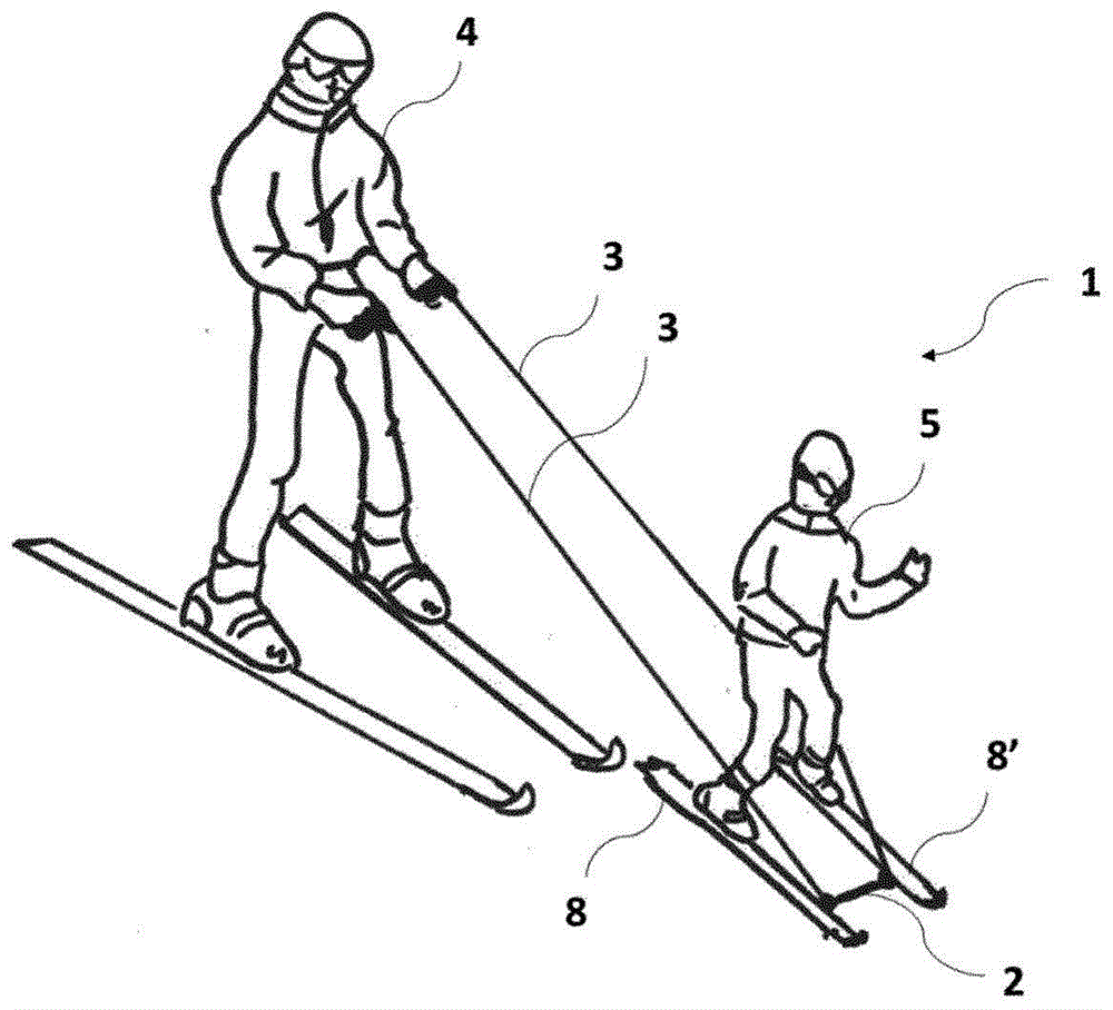 联接装置以及用于辅助学习两个冰鞋上滑行运动的系统的制作方法