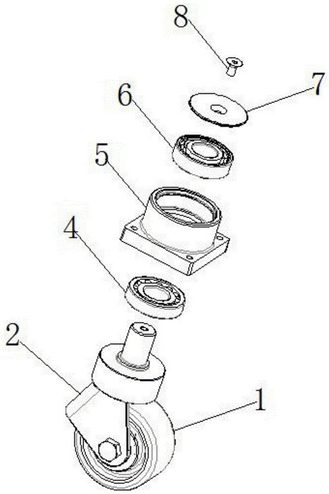 一种AGV用重载脚轮结构的制作方法