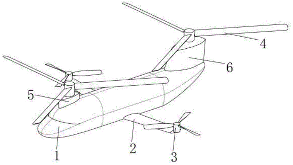 一种纵列式旋翼-倾转旋翼复合式飞行器