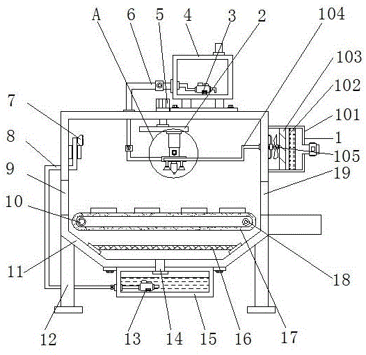 一种空气过滤器端盖粘接的自动涂胶装置的制作方法