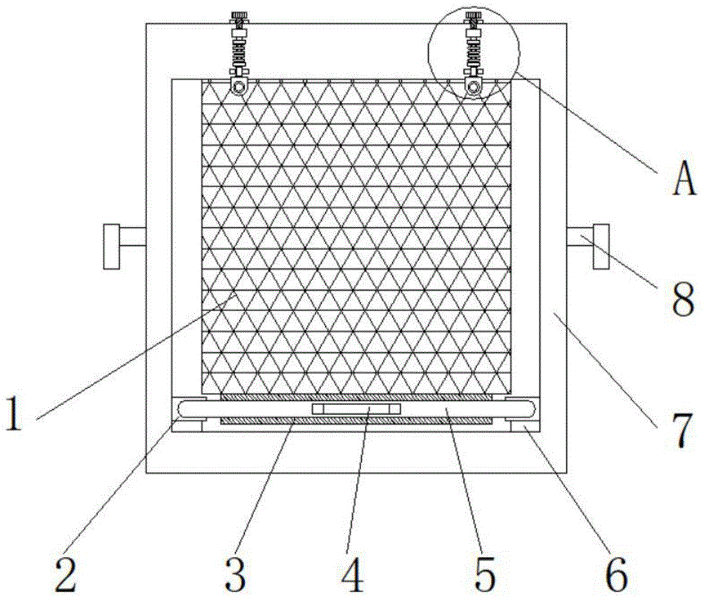 一种门窗纱网绷紧固定锁紧装置的制作方法