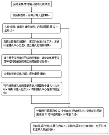 基于视频的深度神经网络回归模型的斜视判别方法及系统