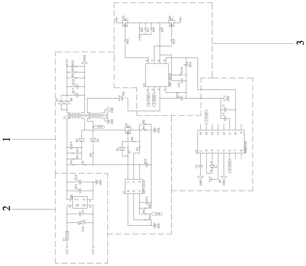 一种三线的隔离LED驱动电源的电压转换电路的制作方法