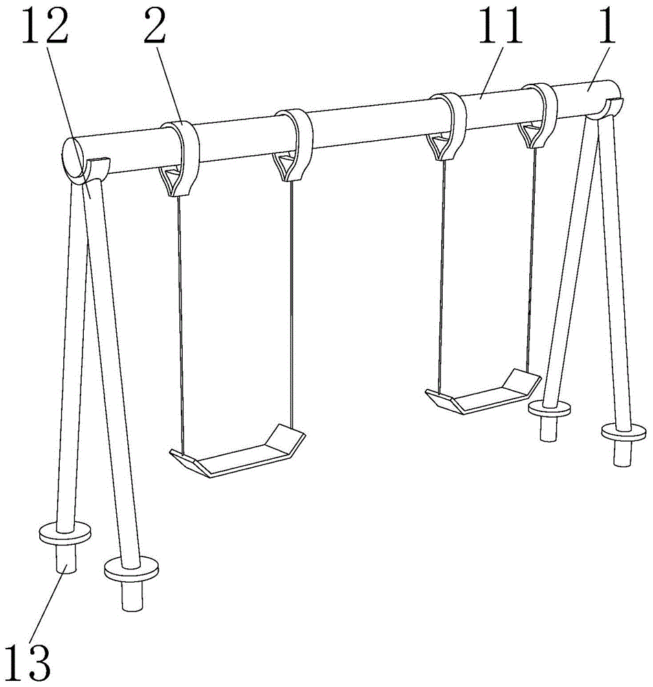 一种防倾倒的户外秋千的制作方法
