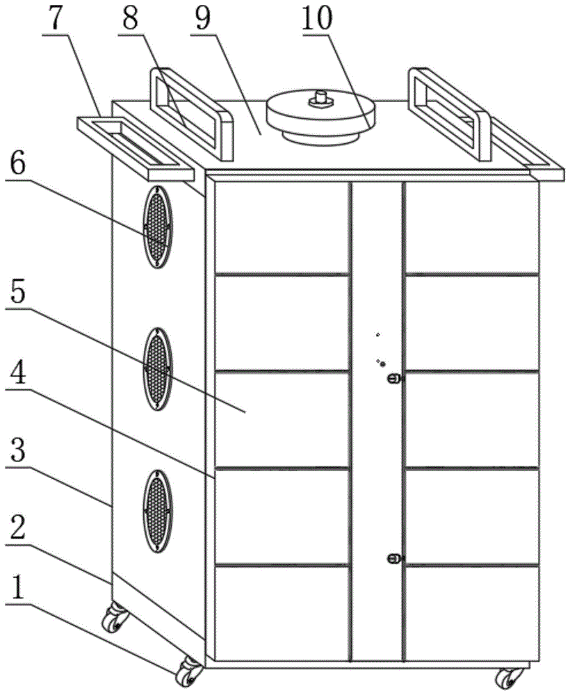 一种防爆式充电箱柜用顶盖结构的制作方法