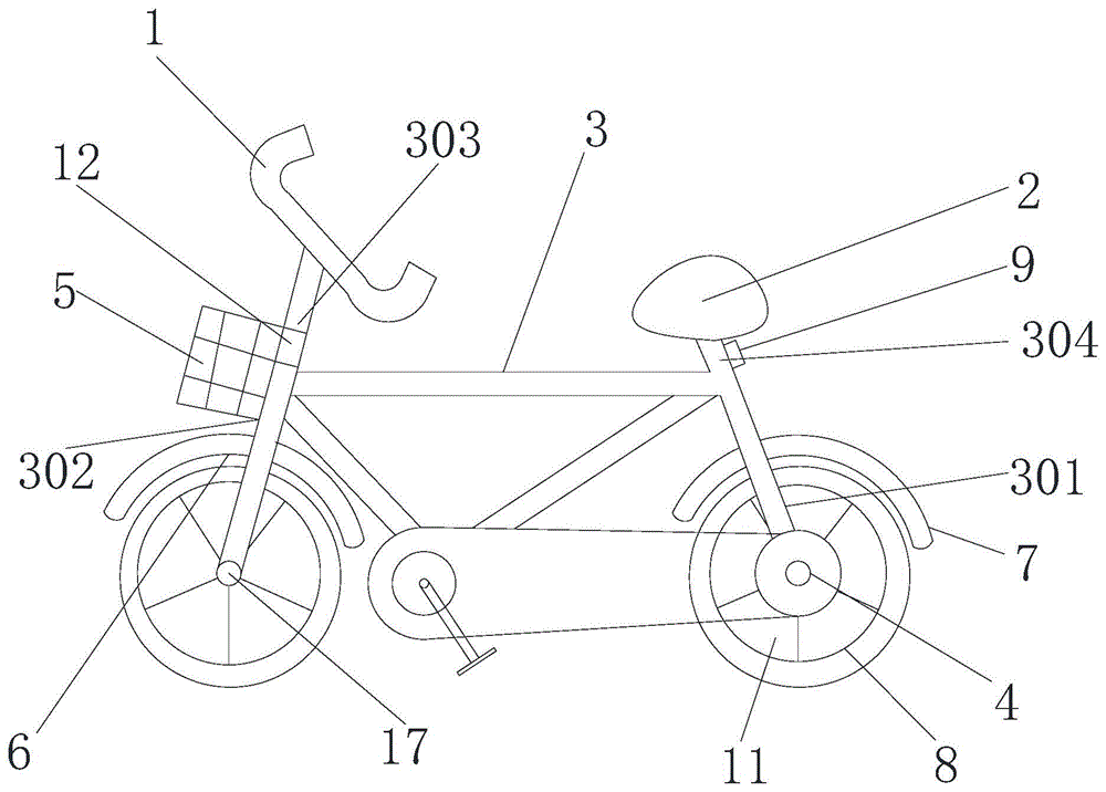 一种带有非充气轮胎的自行车的制作方法