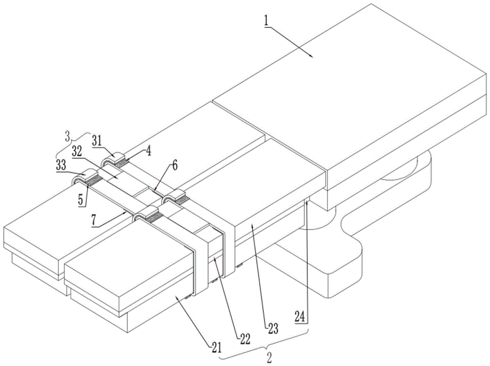 一种具有绑脚功能的手术床结构