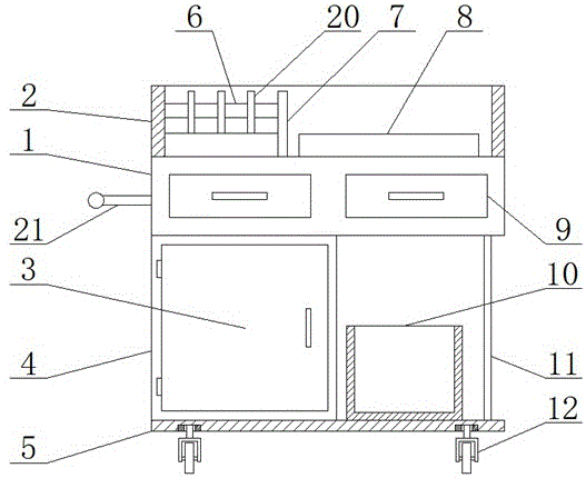 一种移动式临床医学用工具架的制作方法