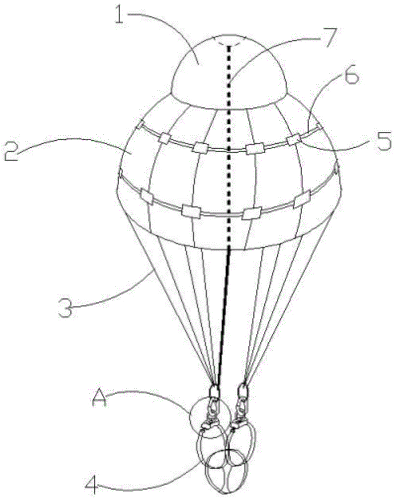 一种用于特种兵使用的多功能可控降落伞的制作方法