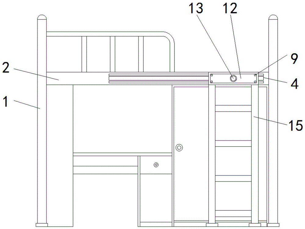 一种可移动爬梯的公寓床的制作方法