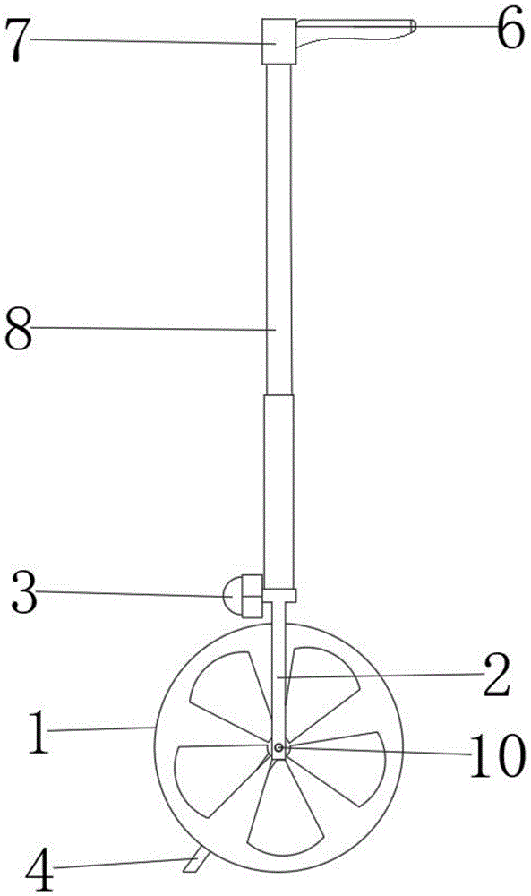 一种园林规划设计用测距轮的制作方法