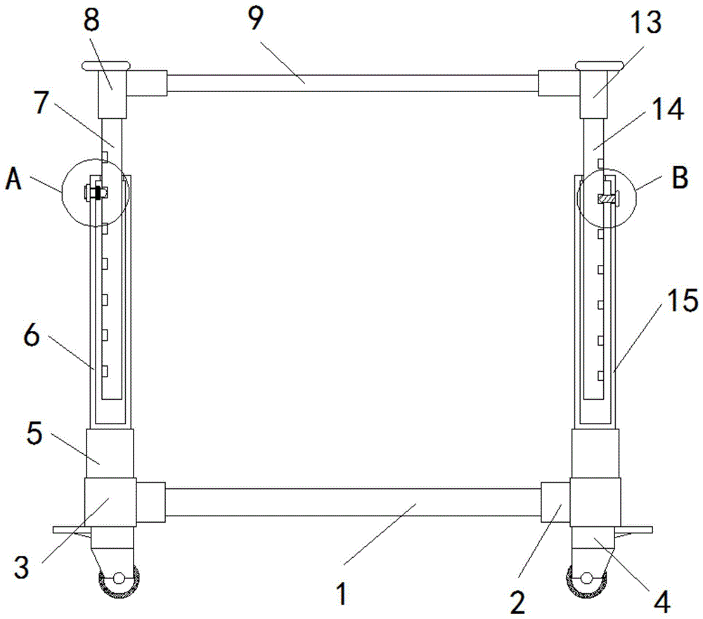 一种简易型室内可调节的晾衣架结构的制作方法