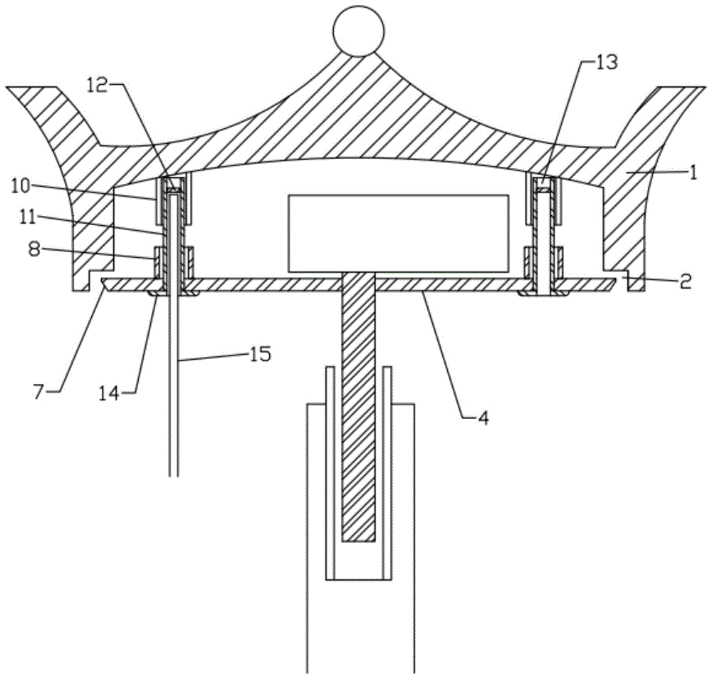 一种旋转木马式音乐盒的顶盖结构的制作方法