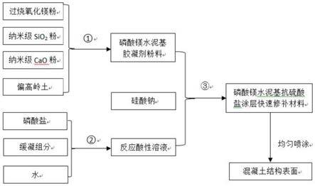 基于磷酸镁水泥基抗硫酸盐涂层快速修补材料及制备方法与流程