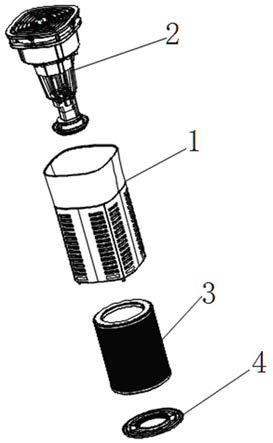 渐变式双涡轮增压吸气净化器的制作方法