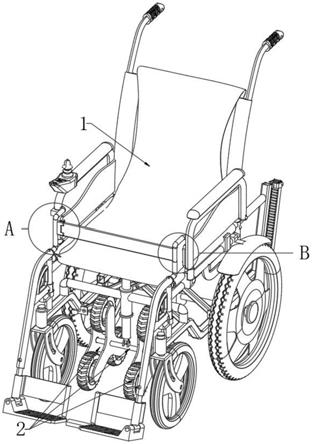 一种具有爬台阶功能的电动轮椅车
