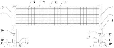 排球用可调式固定网架及其使用方法