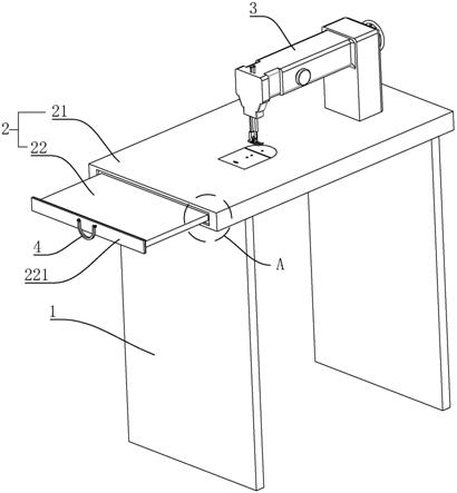 一种具有延伸式桌板的缝纫机的制作方法