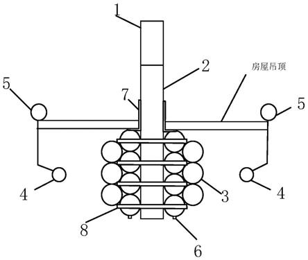 一种具备防火功能的竹屋盖装置的制作方法