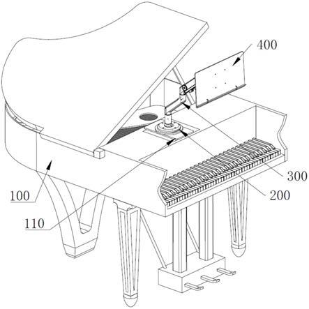 一种钢琴用乐谱放置角度调节装置