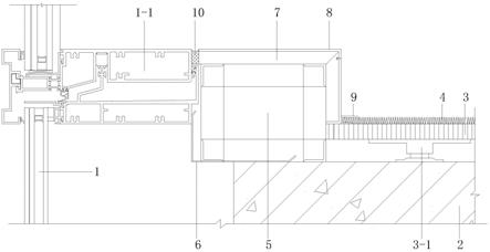 一种用于幕墙与室内地面收口连接节点结构的制作方法