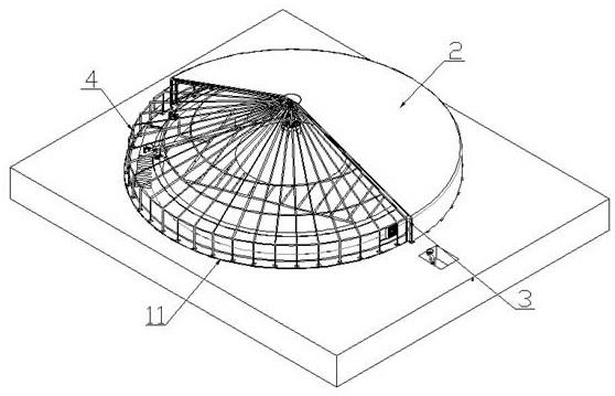 蒙古包式太阳能温室结构的制作方法