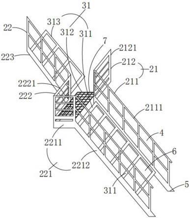 一种楼梯模型折叠拼接结构的制作方法