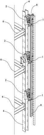 用于电梯井道钢结构架的防坠支座安装结构的制作方法